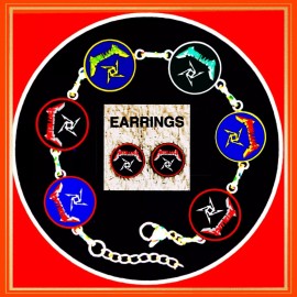 METALLICA SIX IMAGES BRACELET  EARRINGS