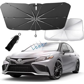 (2025 Latest Style) Sunshade Front Block Car Sun Shade Folding Umbrella Type 10 Ribs, Curved Umbrella Pattern, Car Sunshade, Lightweight, Car Sunshade, Heat Insulation, UV Protection, Sleeping in the