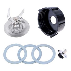 Replacement Parts Oster Blender Ice Blades with Bottom Cap Rubber O-Ring Gaskets Coupling Stud Slinger Pin Kit, Compatible with Oster 5 & 6 Cup Glass (6 PCS)
