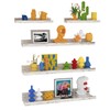 Lyeasw Distressed White 24 inch Floating Shelves for Wall Set