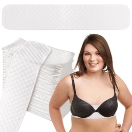 PHOGARY 10pcs Cotton Bra Liners for Sweating, 3 Layer Washable Breast Pads Bra Pads Inserts to Absorb Sweat under Breasts, 17x3 Inch