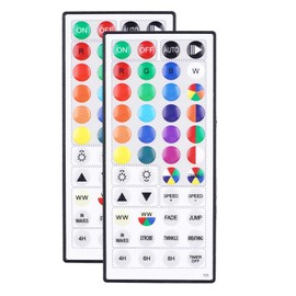 IR Remote Control Replacement for RGBWW Dimmable Lights String (2 Pack), 44-Keys Remote QiCaiTongBu - 16+9 Colors 150 Modes (Only for Brand Omika String Lights)