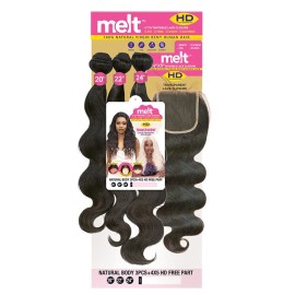 JANET COLLECTION MELT BRAZILIAN BUNDLE BODY 3PC+HD 4X5 CLOSURE - 16"18"20"613
