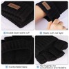 Bodvera Thermal Insulation Fingerless Texting Wool Gloves for Women and