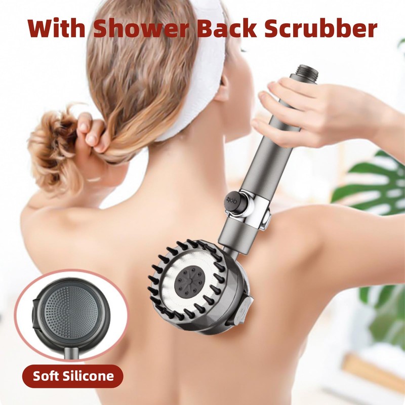 Filtered Shower Head with Handheld, Ion Shower Drops Heads with