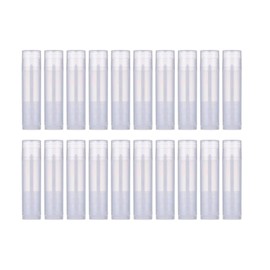 LeTradeJP Lip Balm Tubes Set of 20 Lip Cream Tubes Lip Containers Rotatable Clear Cosmetic Containers Divided Refills Containers Handmade Lipstick DIY