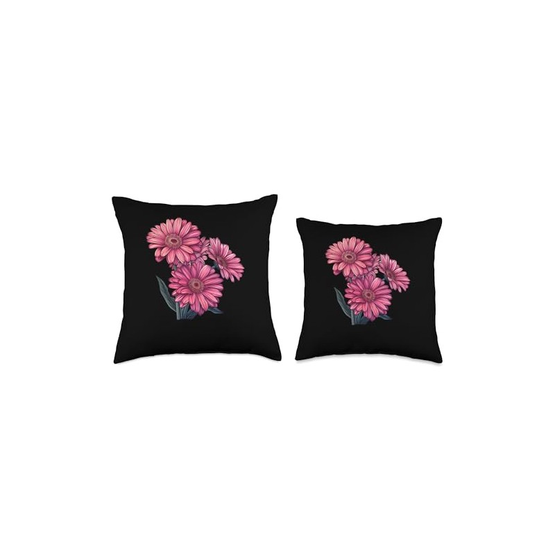 Gerbera Daisies Design Throw Pillow