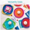 Trimming Shop 9" Heavy Duty Square Dessert Plates White Disposable