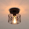 Semi Flush Mount Ceiling Light, 2 Pack Black Cage Ceiling