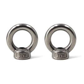 M12 Ring Shape Lifting Eye Nut 304 Stainless Steel Threaded Nut Fastener-2 Pack
