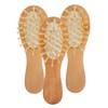 SAFIGLE 1set Portable Mini Wooden Comb Multipurpose Hairbrush Cushioning for