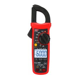UNI-T UT202F - Medidor de abrazadera digital de corriente alterna, TRMS voltios, ohmios, amperímetro, abrazadera de HVAC, multímetro, rango automático, 6000 abalorio, frecuencia de corriente CA, NCV, CC, voltaje, frecuencia, continuidad, diodo
