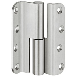 Gedotec Startec H3052 Stainless Steel Screw-On Door Hinge for Rebated Doors - Stop: DIN Left - Door Hinge with Load Capacity up to 60 kg - Pack of 1 - Heavy Duty Hinges Fire and Smoke Protection