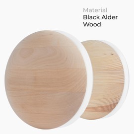 HVAC OV Ø4 Inch Round Sauna Air Diffuser - Adjustable Black Alder Wood Air Supply Cover - Universal Diffuser - Air Intake Sauna Accessories, Vent Covers for Home Sauna, Indoor Sauna, Steam Sauna