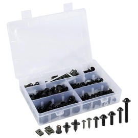 MACHSWON Black 223pcs Motorcycle Windscreen Fairing Bolts Bodywork Screws 1996-2023