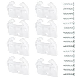 8 Pcs Drawer Guides, Durable Cabinet Drawer Slide Parts with 16 Screws Center Mount Drawer Rail Bracket Replacement Drawer Slides Drawer Repair Kit for Dresser Drawer Closet Cabinet