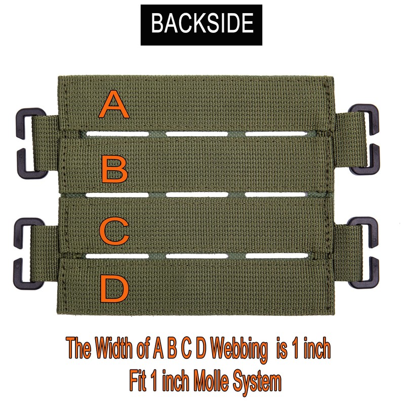 TAXATM Large Molle Patch Panel with Laser Cutting Loop, Molle