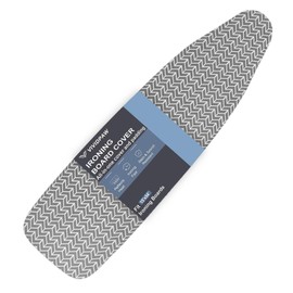 VividPaw Ironing Board Cover and Pad with Thick Padding Elastic Edge, Resist Scorching, Heavy Duty Iron Board Covers Grey (Chevron)