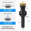 Bathroom Sink Drain with Overflow with Hair Catcher Anti-Clog Sink
