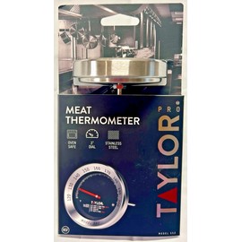 Taylor PRO Leave In Meat Thermometer Model 552 Oven Safe Tempered Glass 3" Dial