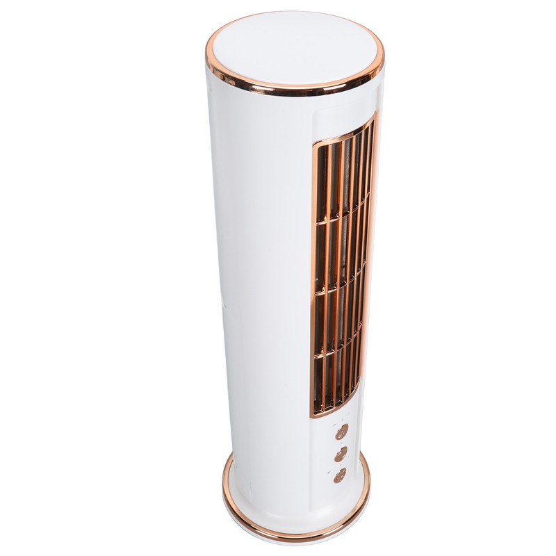 Desktop Bladeless Fan 3 Speed Wind Tower Shaped USB Rechargeable