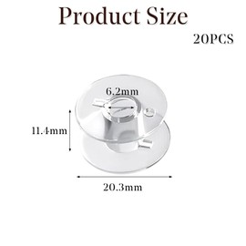 20 Pcs Sewing Machine Bobbins for Janome Clear Plastic Bobbin Holder Set Clear Plastic Bobbins for Sewing Machine Compatible with Janome Machine Sewing DIY Craft Clothings