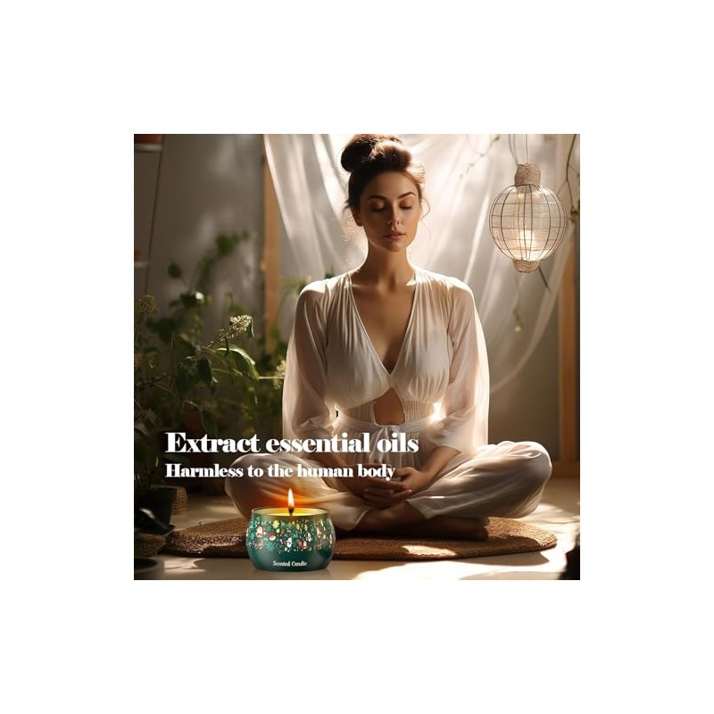 THAUSDAS Scented Candles Gift Set: 4 Pack 4.4 oz Aromatherapy