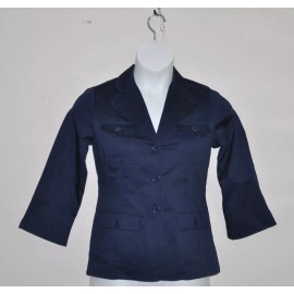 Linea by Louis Dell'Olio Stretch Sateen Blazer Size XL Navy