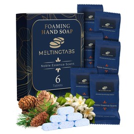 MELTINGTABS Foaming Hand Soap Tablets Refill – Noble Essence Scent, 6-Pack Concentrated Tablets for Foaming Soap