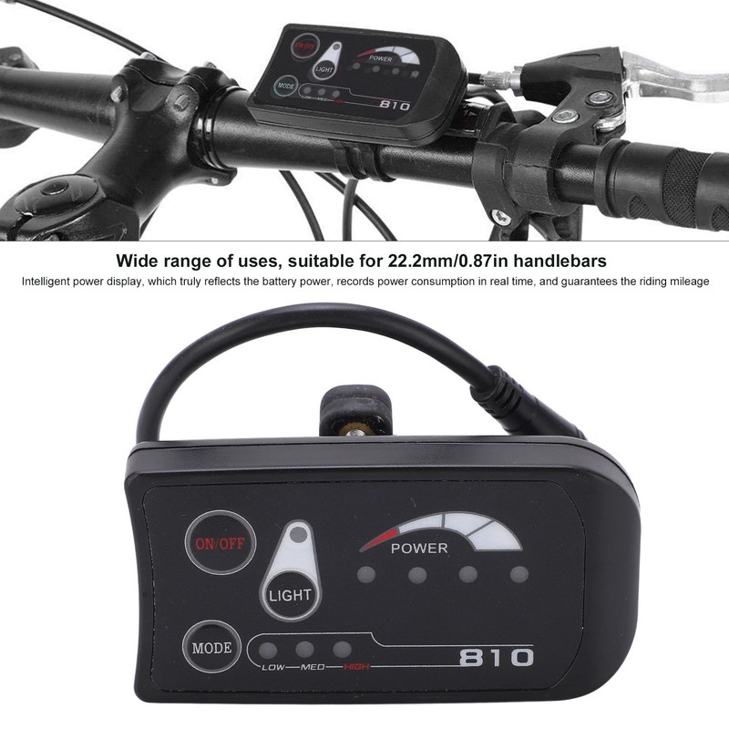 Electric Bicycle LED Display Control Panel 36V 48V S810 LED