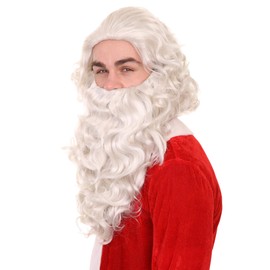 HalloweenPartyOnline HPO Santa Claus Adult Wig and Beard Set HX-007