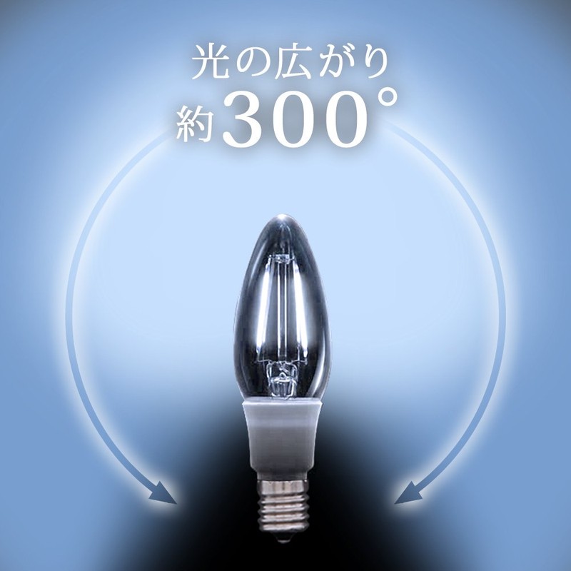 アイリスオーヤマ LED電球 フィラメント 口金直径17mm 40W形相当 昼白色 全配光タイプ クリア LDC3N-G-E17-FC