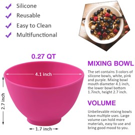 Goalfly 6 Pcs Silicone Pinch Bowls - 10 * 7cm, Reusable Soup Bowls and Cereal Bowls, Mixing Bowls for Measuring Suitable for Facial Mask, Sauce, Snack and DIY Crafts