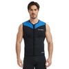 Lemorecn Wetsuit Top for Men Women,3mm Sleeveless Front Zip Neoprene