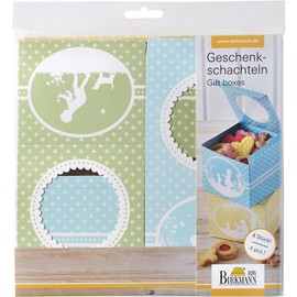 RBV Birkmann Gift Boxes Vintage Memories 4 pcs, Paper Multicoloured, 10 x 10 x 8 cm