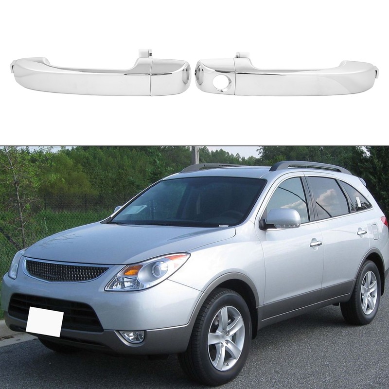 2pcs Car Exterior Door Handle Assembly Sliver 826513J010 Replacement for