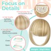 Cephermer Clip in Bangs, Synthetic French Bangs Hair Clip, Fake
