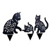 Feld Kunst Garten Metall Statue Dekoration, 3 Katze exponierte Silhouette
