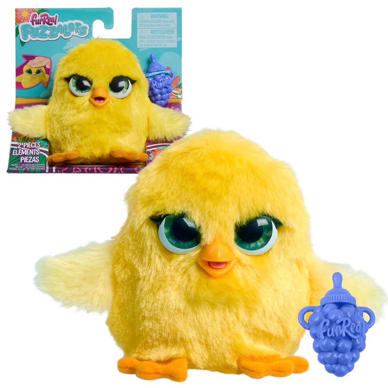 furReal Fuzz-A-Lots Chick Interactive Toy, 3.75-inch Realistic Plush with Over