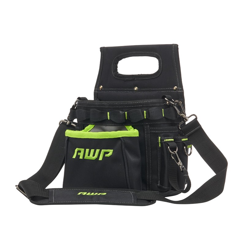 AWP Electrician Tool Pouch with Multiple Pockets, Premium Leather Utility