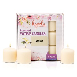 HYOOLA Scented Votive Candles - Vanilla Votive Candles -12 Hour Burn Time - 9 Pack - European Made