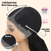 FABÉLLE Black Glueless Lace Front Wig wear and go for