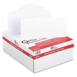 Office Impressions Envelopes White Gummed Flap 4-1/8"H x 9-1/2"W 500 Count (OFF82292)