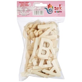 Plain Wooden Alphabet Letters A-Z Letter - Upper case 60 Approx by arkCRAFT