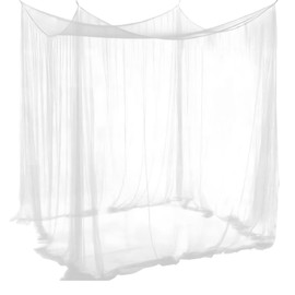 ACTOYS Mosquito Net Bed XXL, Mosquito Net Travel Outdoor, Mosquito Net Double Bed Single Bed, Bed Canopy Rectangular, Mosquito Net Bed, Canopy Bed Curtains 2.2 x 2 x 2 m (White, Three Door)