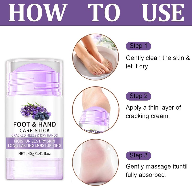 Deepcolorpy Urea Foot Care Stick, Foot Cream Moisturizer for Dry