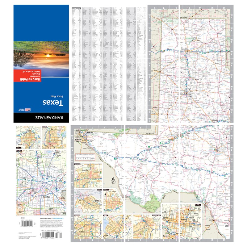 Rand McNally Easy to Fold: Texas State Laminated Map