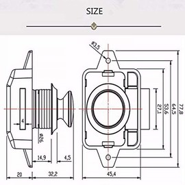 MASO 2pcs Push Lock Push Button Latch Keyless Door Lock 26mm White for RV Caravan Motorhome Furniture Cupboard