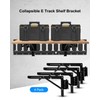 4 Pack Collapsible E Track Shelf Bracket, 11.5 Inch Stainless