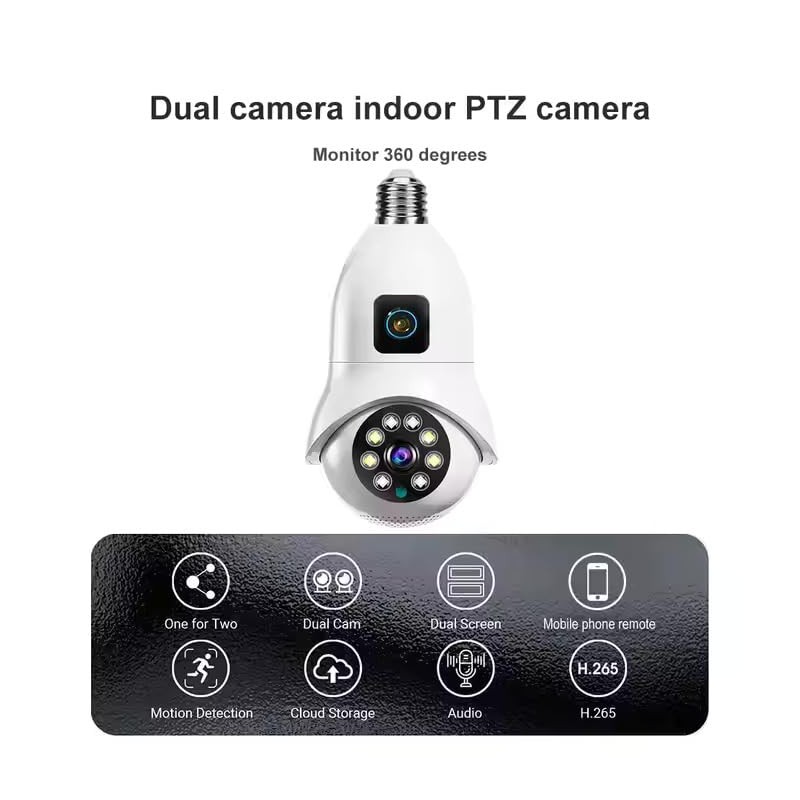 V380 Pro 4MP Waterproof IP Camera Dual Lens E27 New